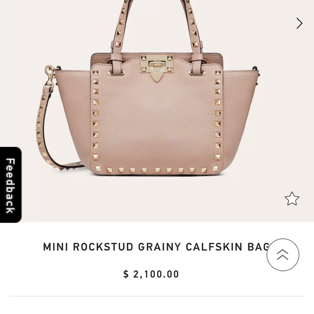 MINI ROCKSTUD GRAINY CALFSKIN bag